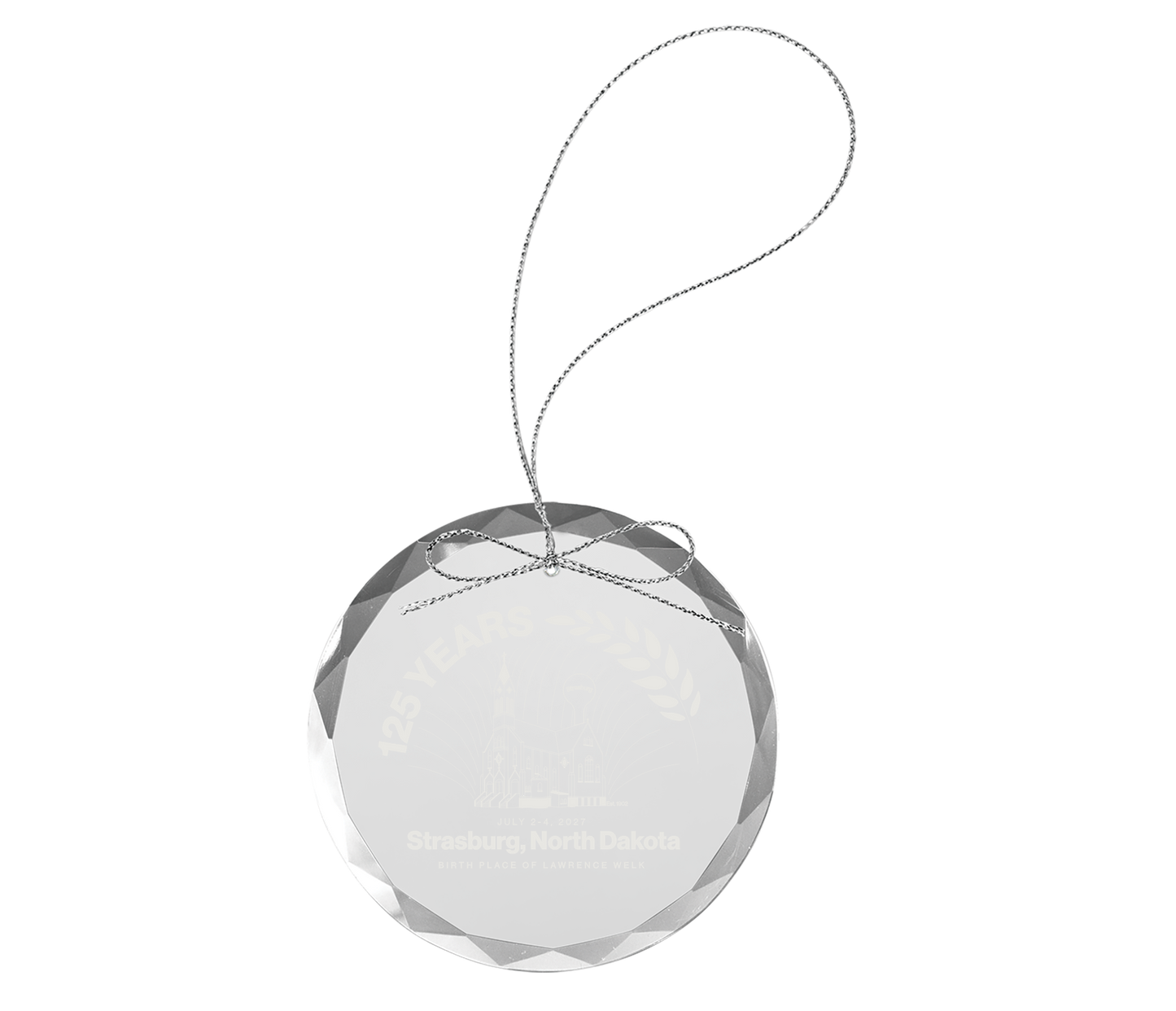 Round Glass Ornament - Strasburg 125th