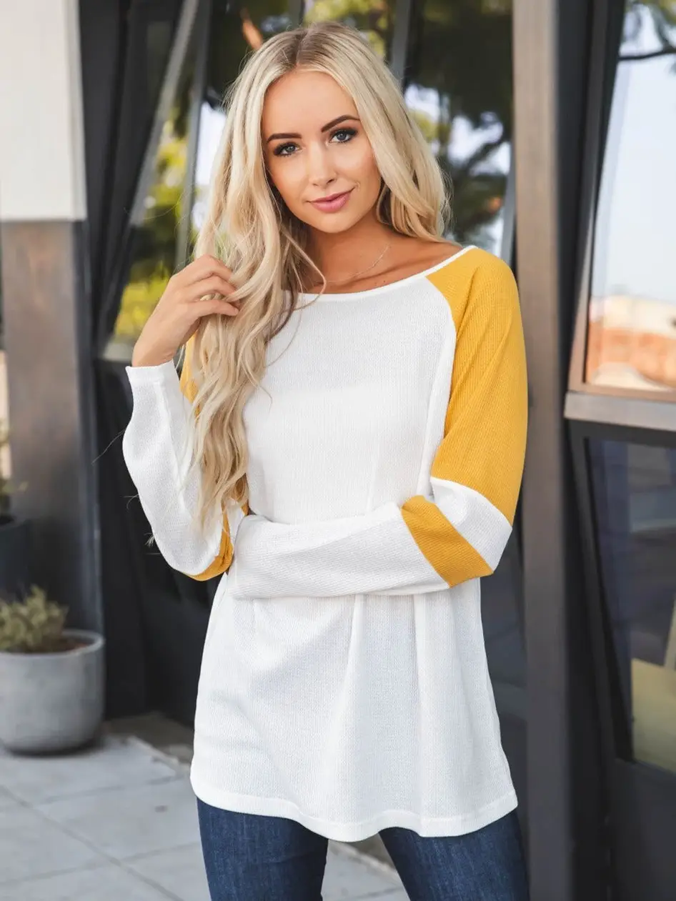 TT1349 - Colorblock Raglan Sleeve Alexa Top - Herreid