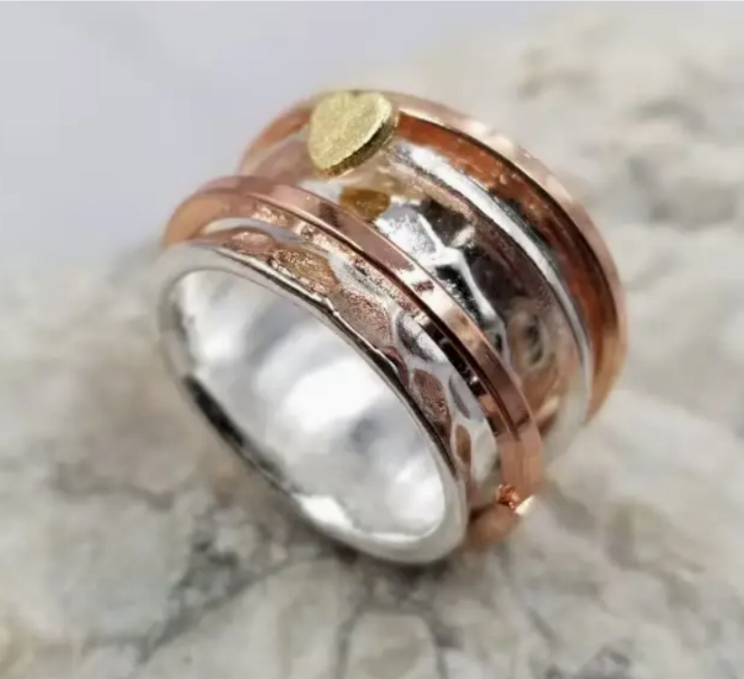 Ring - Gold Heart Spinner