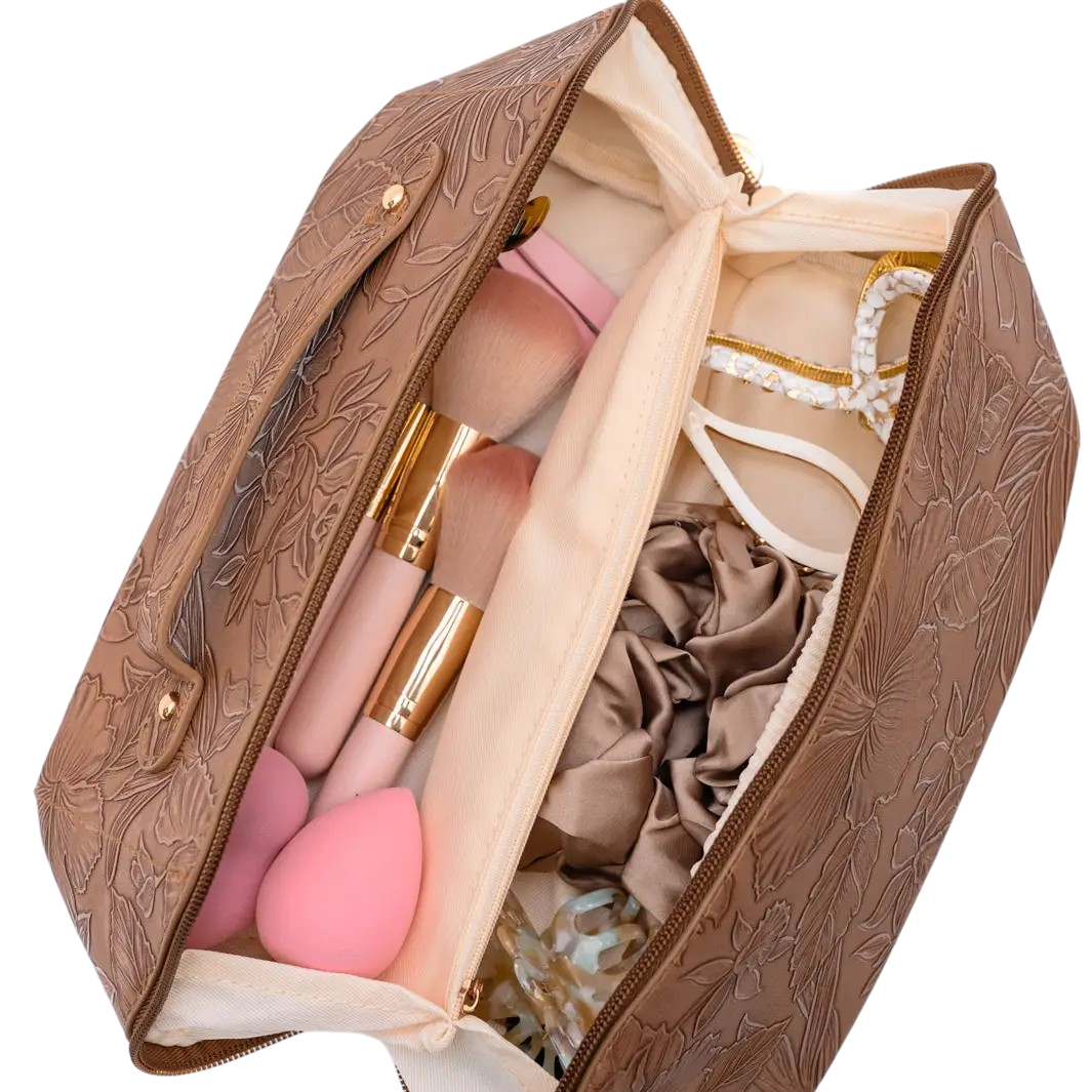 Bag - Embossed Leather Cosmetic