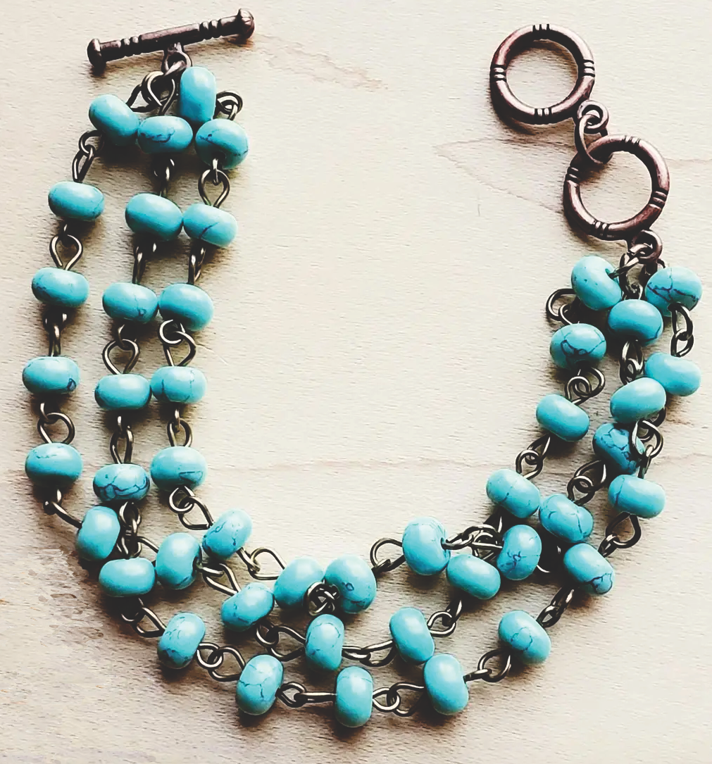 Bracelet - Turquoise Triple Strand