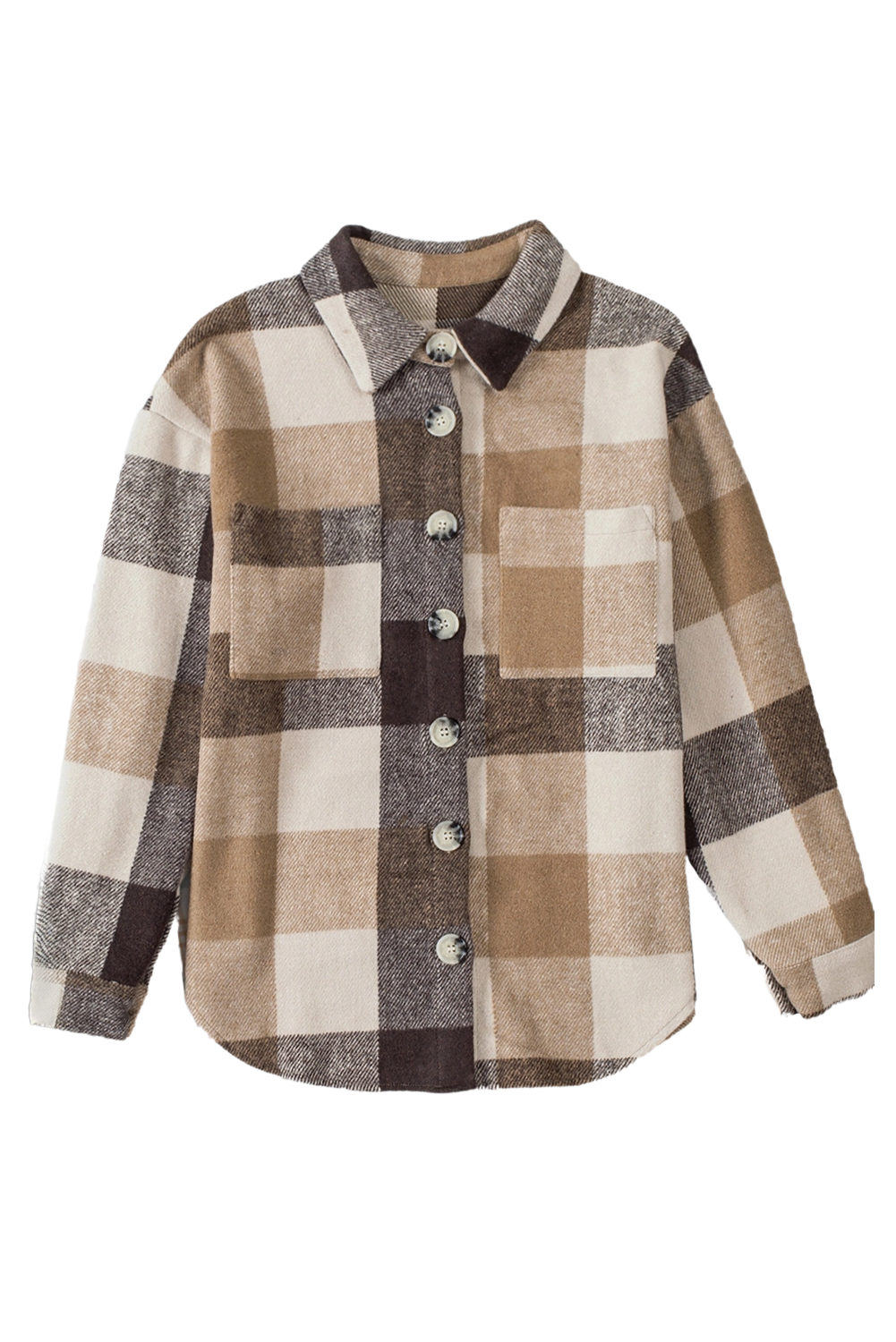 PE8511343 - Plaid Color Block Shacket - Herreid