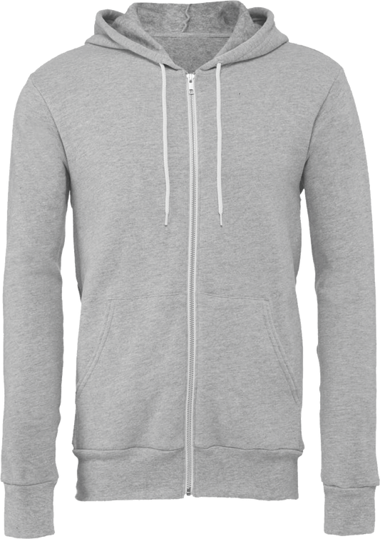 BC3739 - Unisex Heather Sponge Fleece Full Zip Hooded Sweatshirt