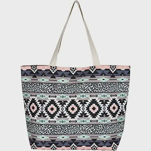 Tote - Aztec Canvas Beach