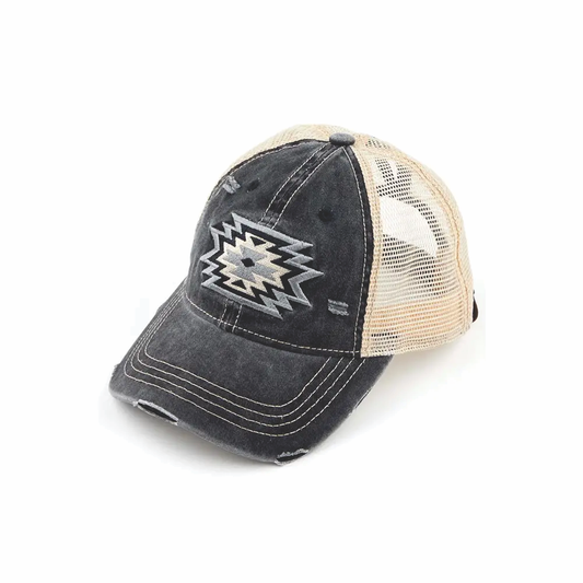 Cap - Aztec Patch Mesh Pony
