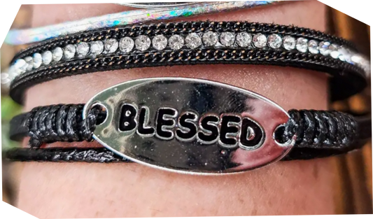 Bracelet - Black Blessed Magnetic Clasp