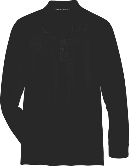 DG20L - Men's Performance Plaited Long Sleeve Polo - AMC