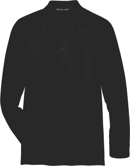 DG20L - Men's Performance Plaited Long Sleeve Polo - Herreid