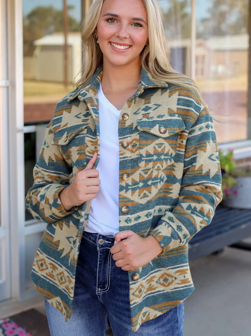 Shacket - Aztec Print