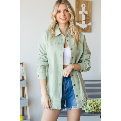 Shacket - Color Washed Button Down