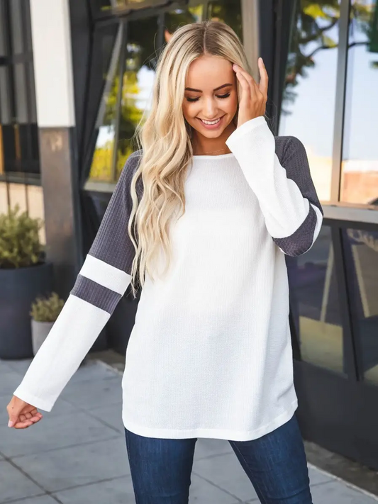 TT1349 - Colorblock Raglan Sleeve Alexa Top - Herreid