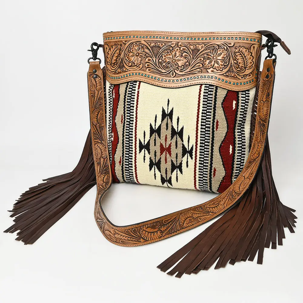 Bag - Genuine Leather Crossbody Western