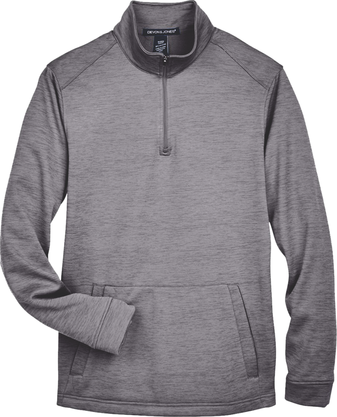 DG798 - Men's Mélange Fleece Quarter-Zip Pullover - Herreid