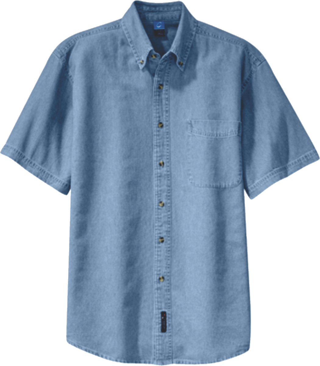 SP11 - Men's Short Sleeve Denim Shirt - Herreid