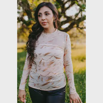 Mesh Top - Gold Paint