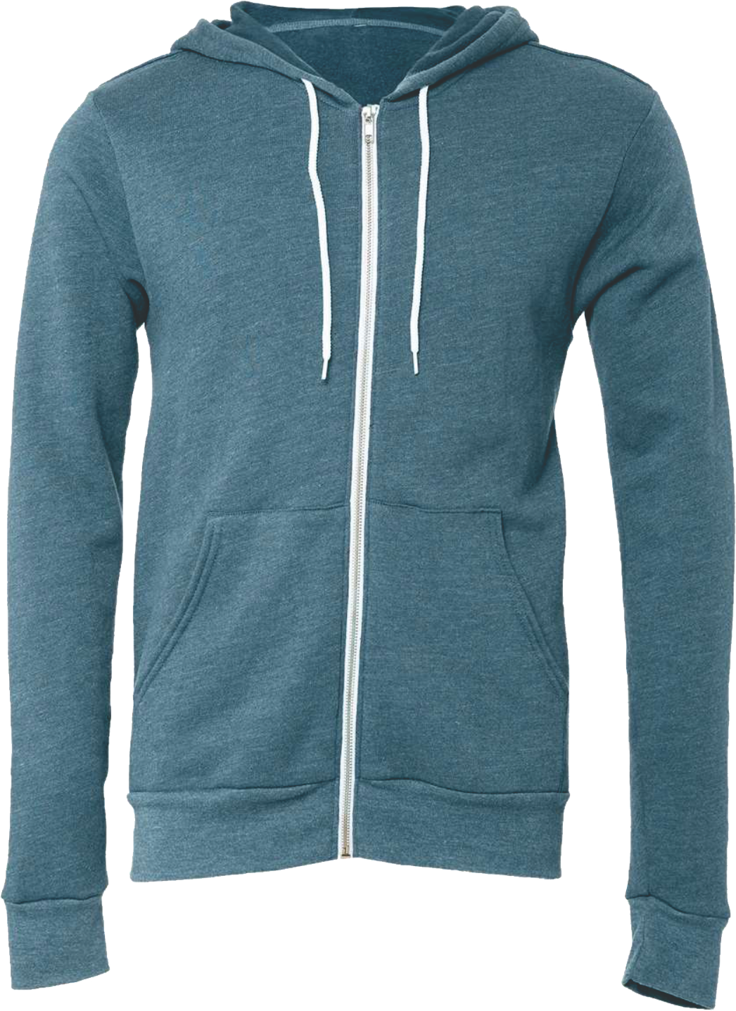 BC3739 - Unisex Heather Sponge Fleece Full Zip Hooded Sweatshirt