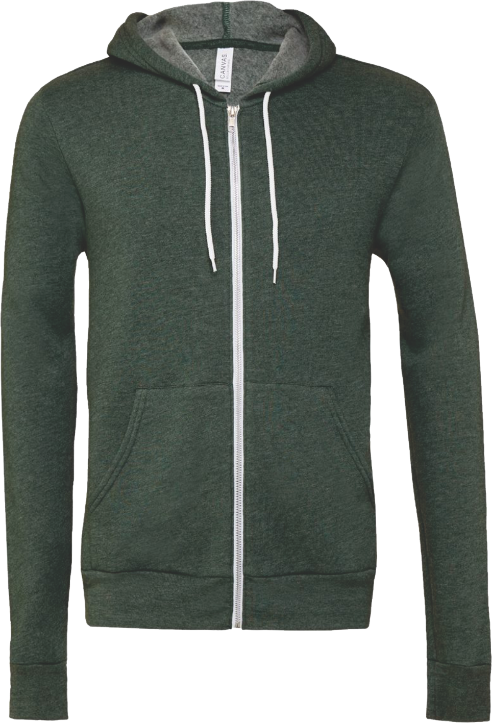 BC3739 - Unisex Heather Sponge Fleece Full Zip Hooded Sweatshirt