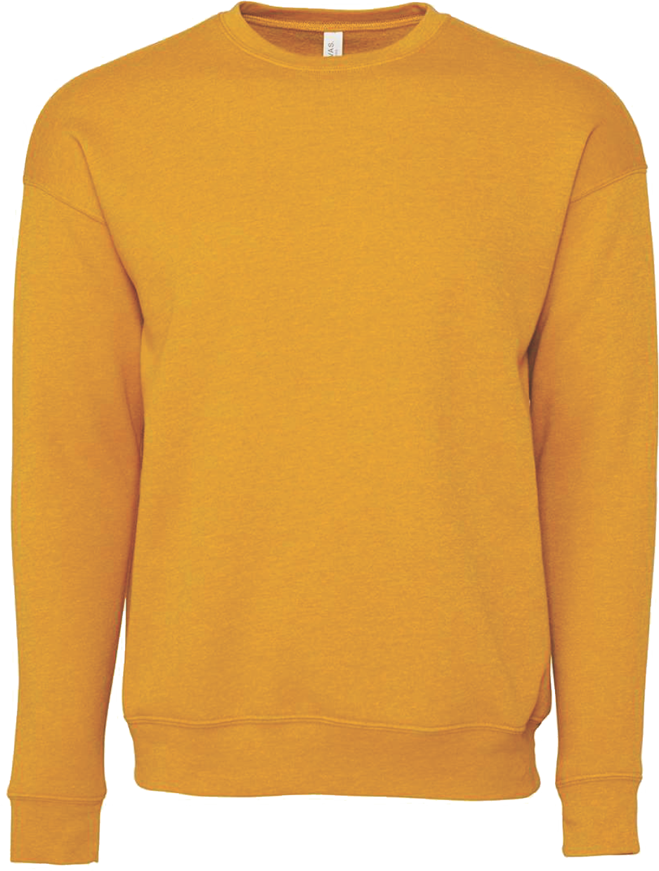 BC3945 - Unisex Heather Sponge Fleece Drop Shoulder Crewneck Sweatshirt