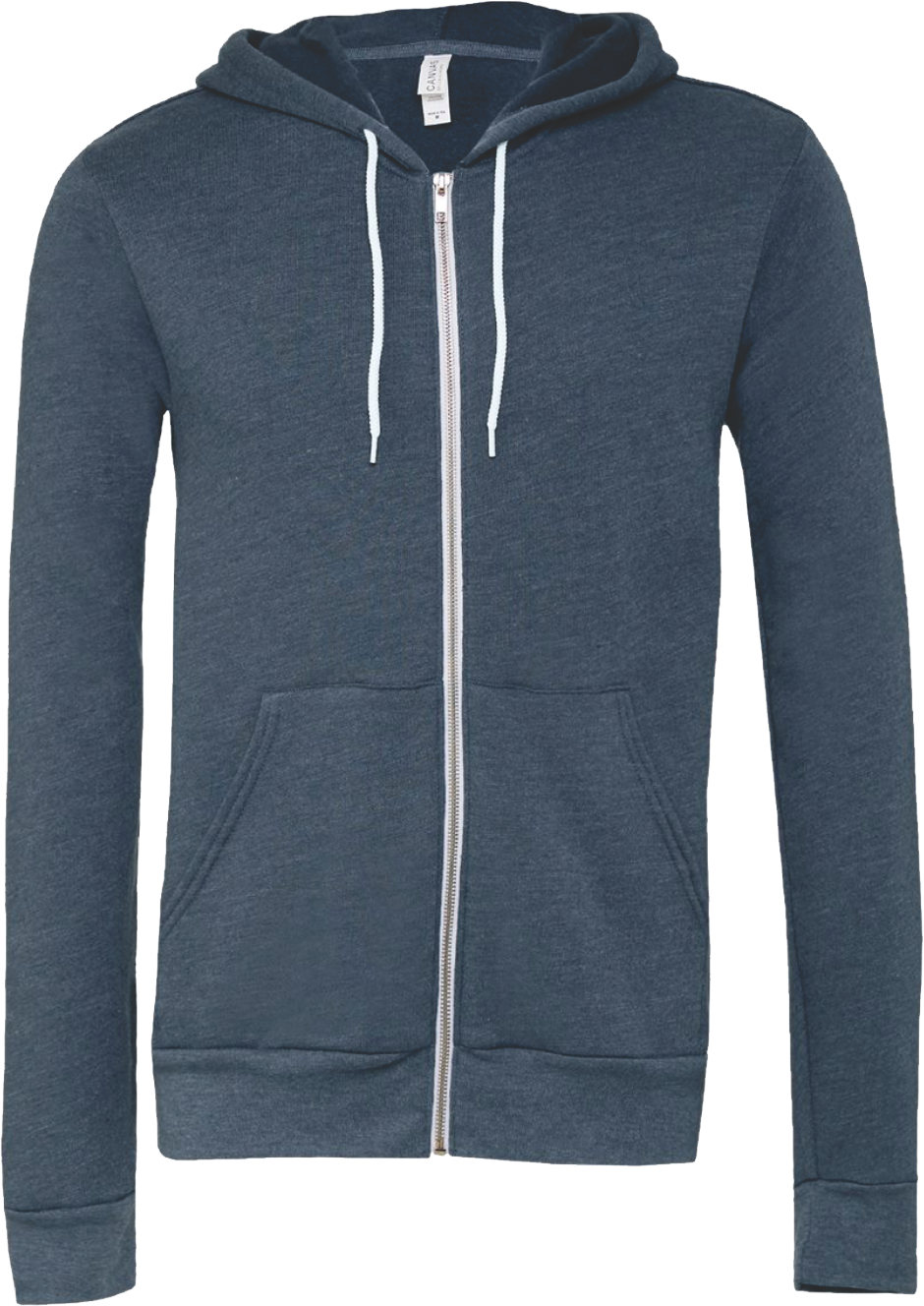 BC3739 - Unisex Heather Sponge Fleece Full Zip Hooded Sweatshirt