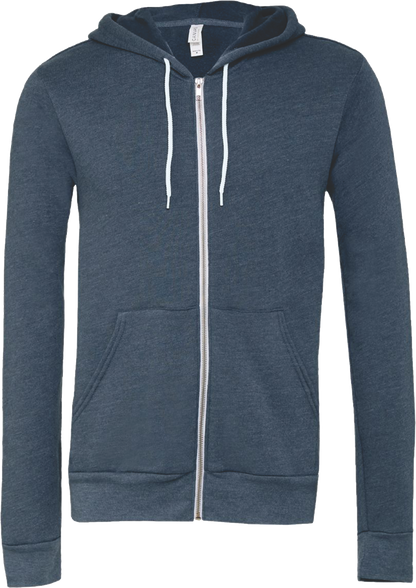 BC3739 - Unisex Sponge Fleece Full Zip Hooded Sweatshirt