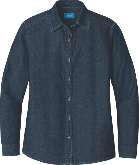 LSP10 - Women's Long Sleeve Denim Shirt - Herreid