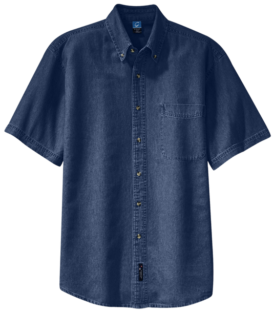 SP11 - Men's Short Sleeve Denim Shirt - Herreid
