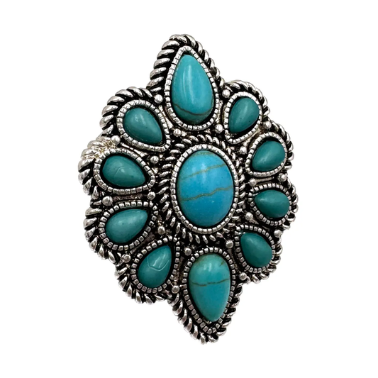 Ring - Large Western Turquoise Stone