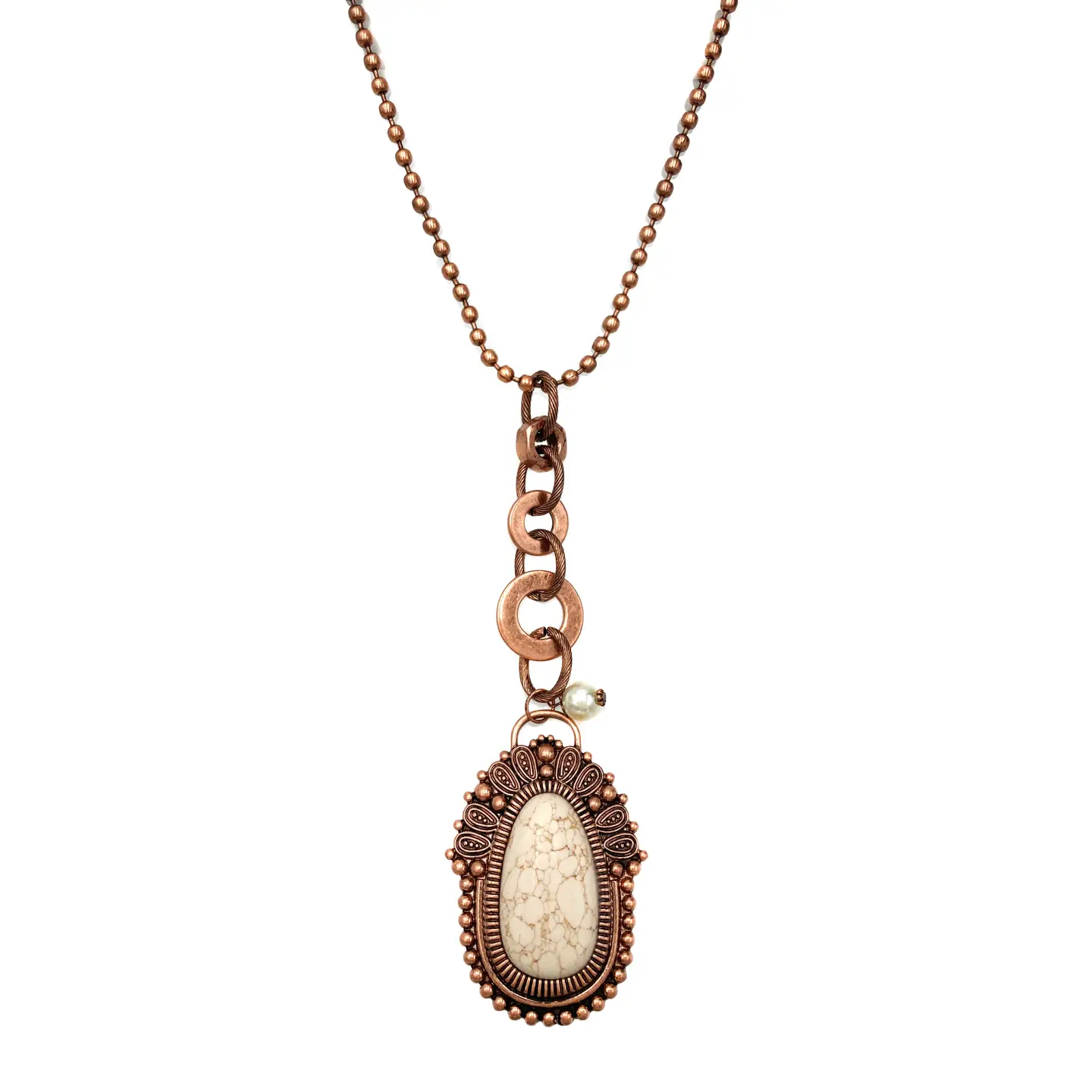 Necklace - Western Stone Pendant Lariat