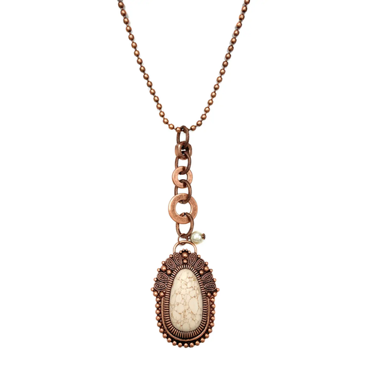 Necklace - Western Stone Pendant Lariat