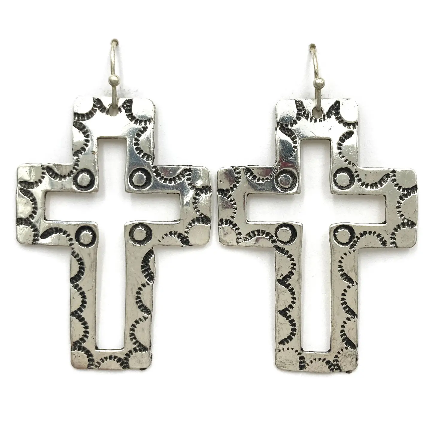 Earring - Metal Cross Cutout