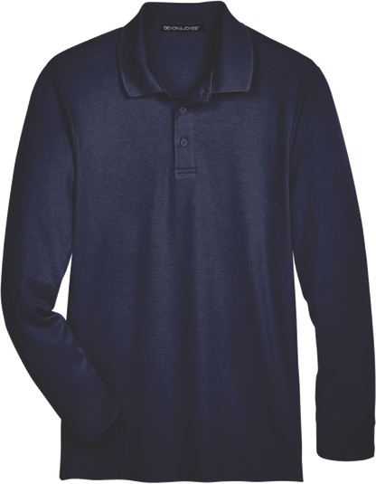 DG20L - Men's Performance Plaited Long Sleeve Polo - AMC