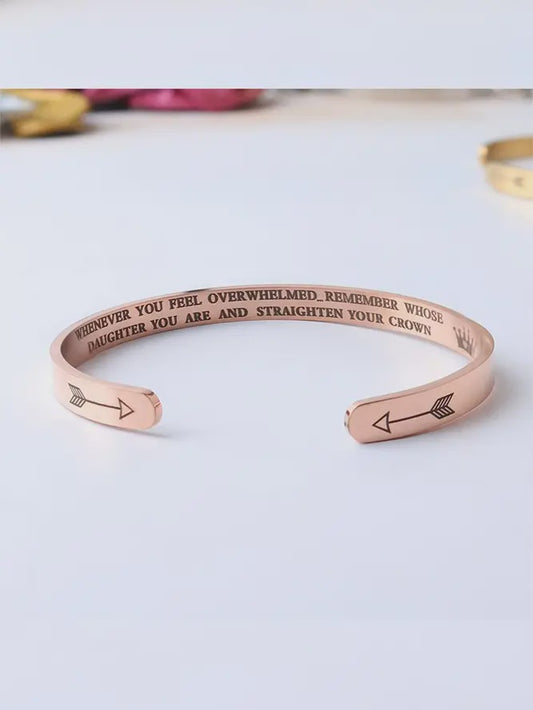 Bracelet - Letter Engraved Alloy