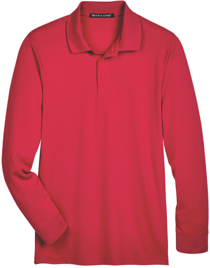 DG20L - Men's Performance Plaited Long Sleeve Polo - AMC