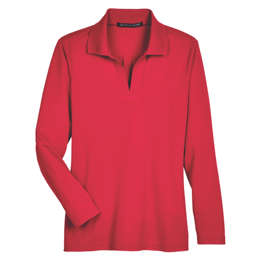 DG20LW - Women's Performance Plaited Long Sleeve Polo - AMC