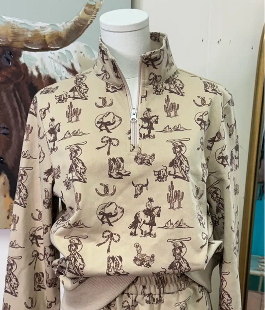 Quarter Zip - Ribbon Roping