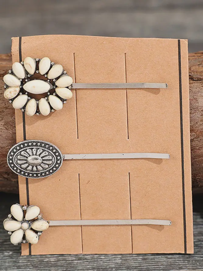 Hair Clip - White Western