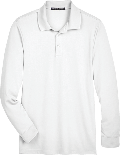 DG20L - Men's Performance Plaited Long Sleeve Polo - AMC