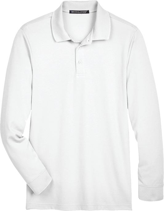 DG20LT - Men's Tall Performance Plaited Long Sleeve Polo - Herreid