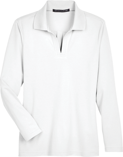 DG20LW - Women's Performance Plaited Long Sleeve Polo - AMC