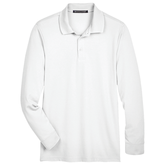 DG20L - Men's Performance Plaited Long Sleeve Polo - AMC