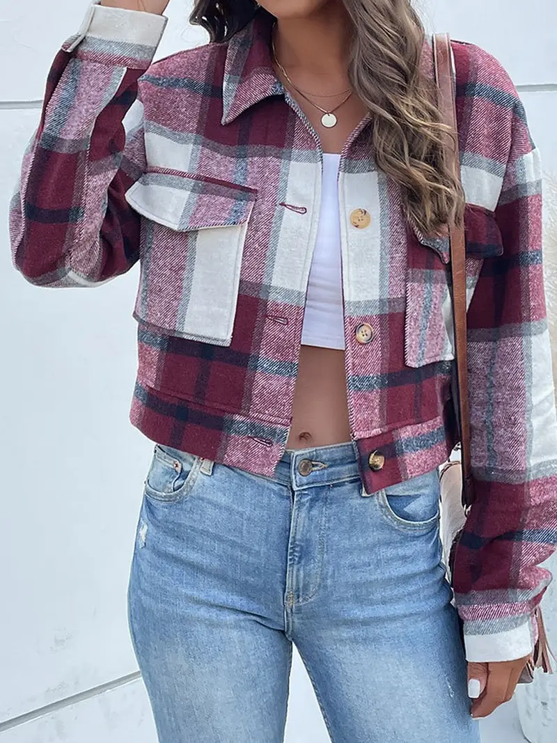 Jacket - Cropped Plaid