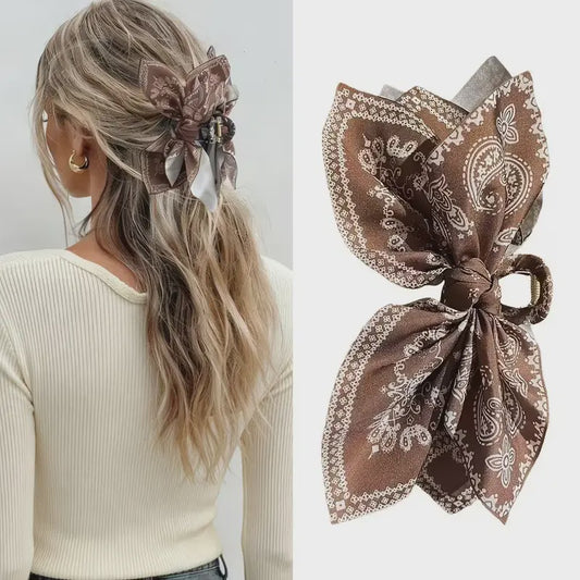 Claw Clip - Brown/White